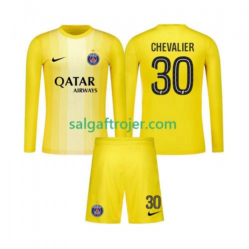 Paris Saint-Germain PSG Lucas Chevalier 30 Fodboldtrøjer Målmand Børn 3. sæt 2025/26 Langærmet Paris Saint-Germain PSG Lucas Chevalier 30 Fodboldtrøjer Målmand Børn 3. sæt 2025/26 Langærmet